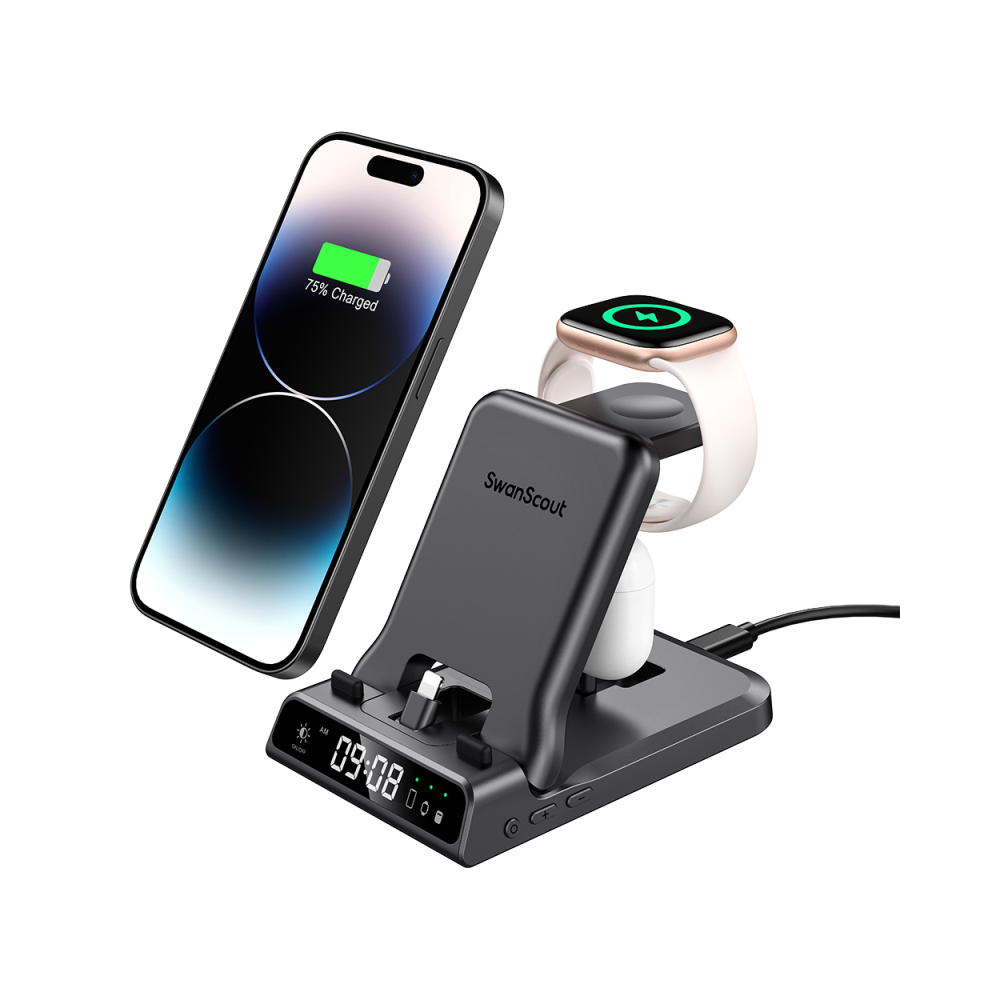 Lightning Charger for Apple with Clock