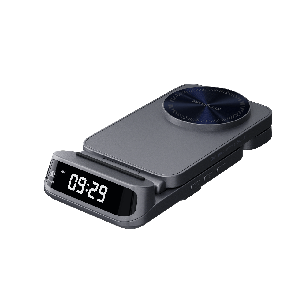 3 in 1 Magnetic Charger for Apple with Clock
