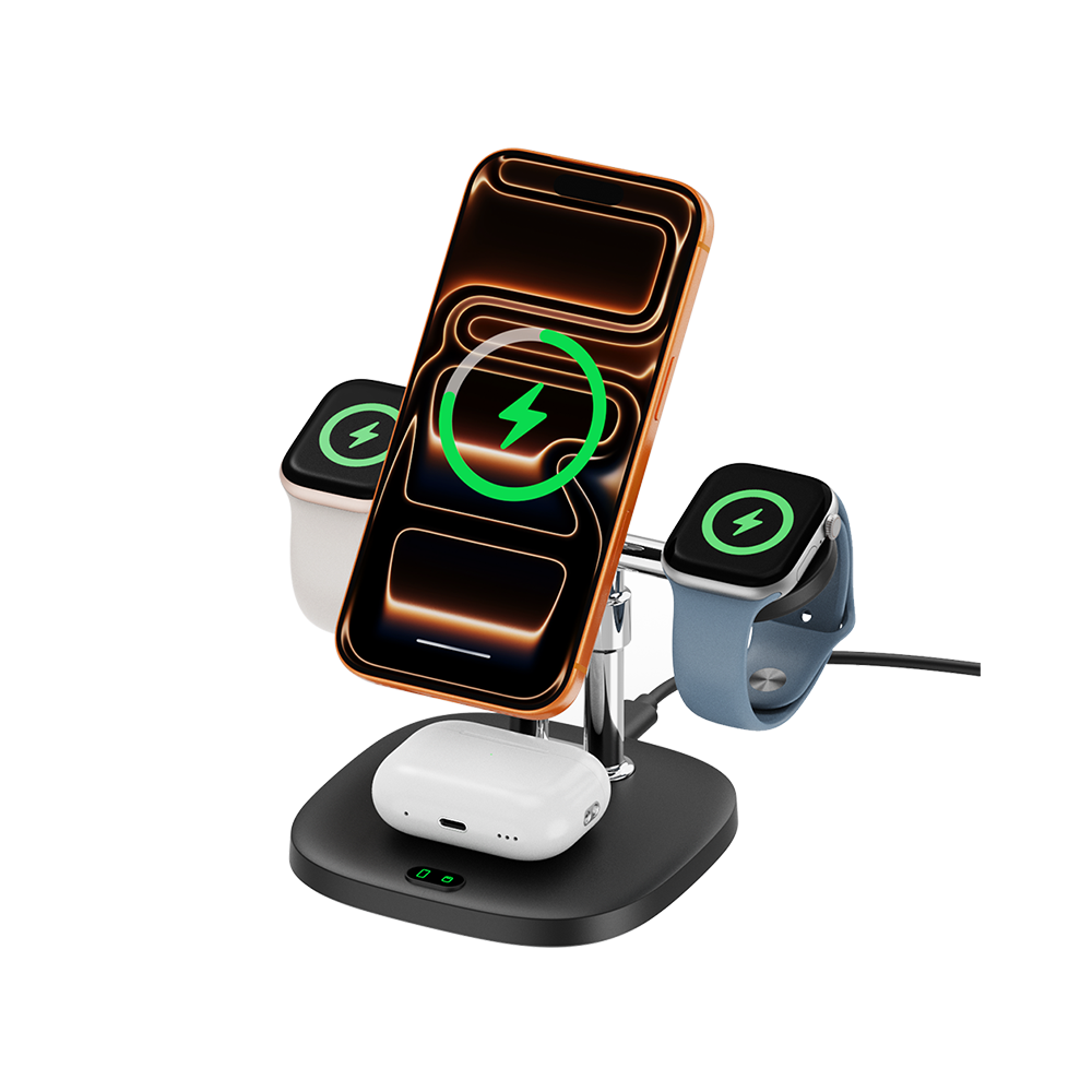 4 in 1 Magnetic Charger for Dual Apple Watch & iPhone 17/16/15