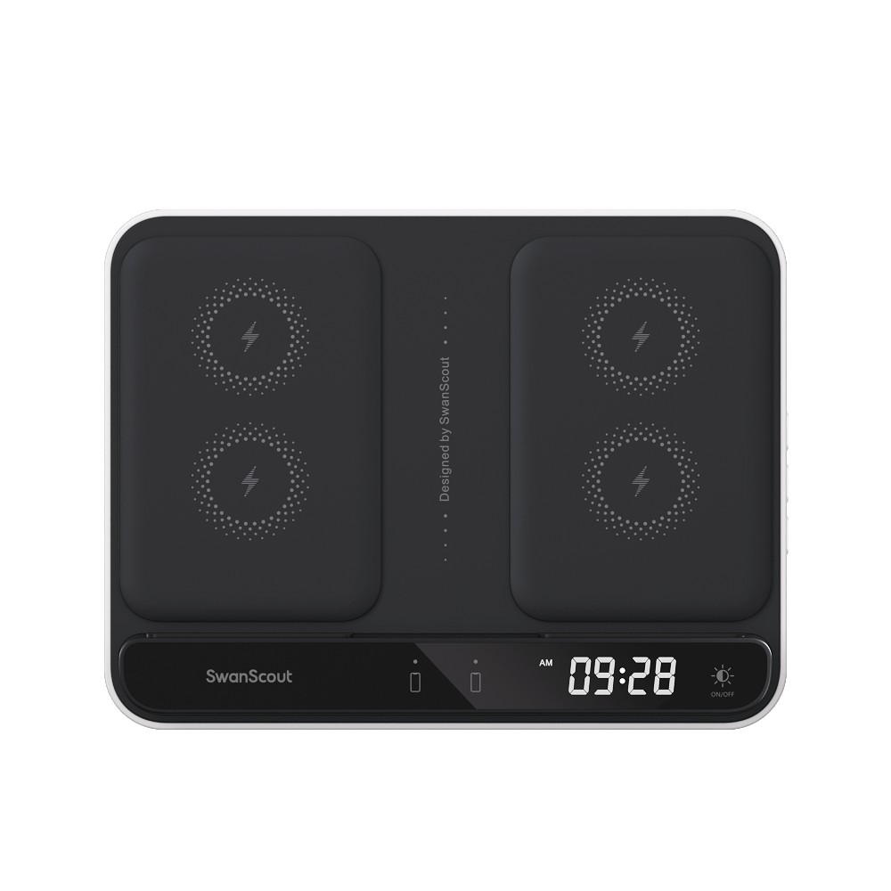 Wireless Charging Stand for Two Phones & Apple Watch