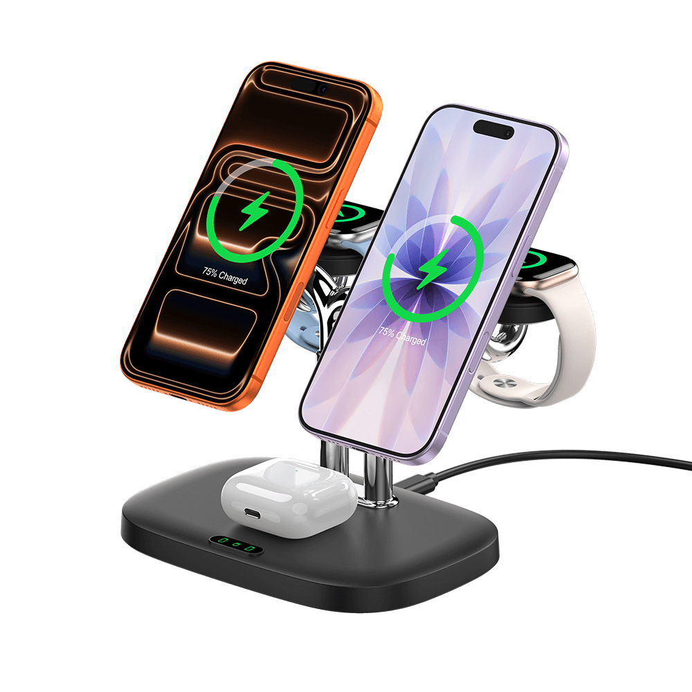 5-in-1 Magnetic Charger for 2 iPhones & 2 Apple Watches