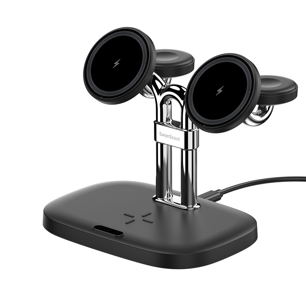 5-in-1 Magnetic Charger for 2 iPhones & 2 Apple Watches