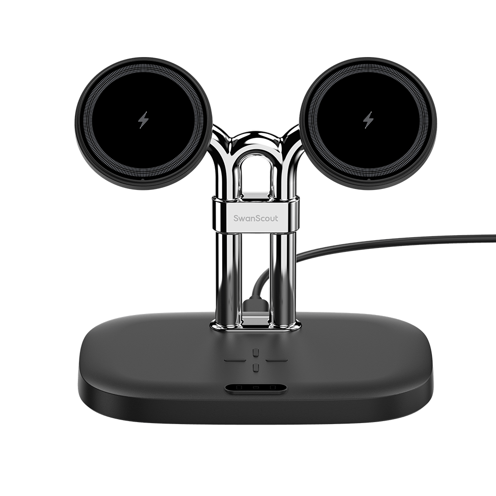 5-in-1 Magnetic Charger for 2 iPhones & 2 Apple Watches