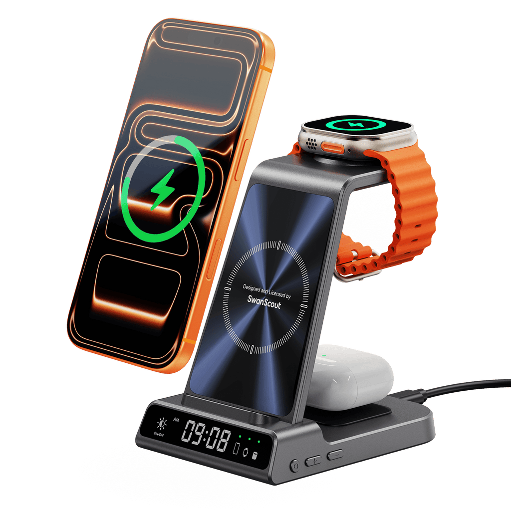 Inductive Charging Station for Apple Watch & Smartphones